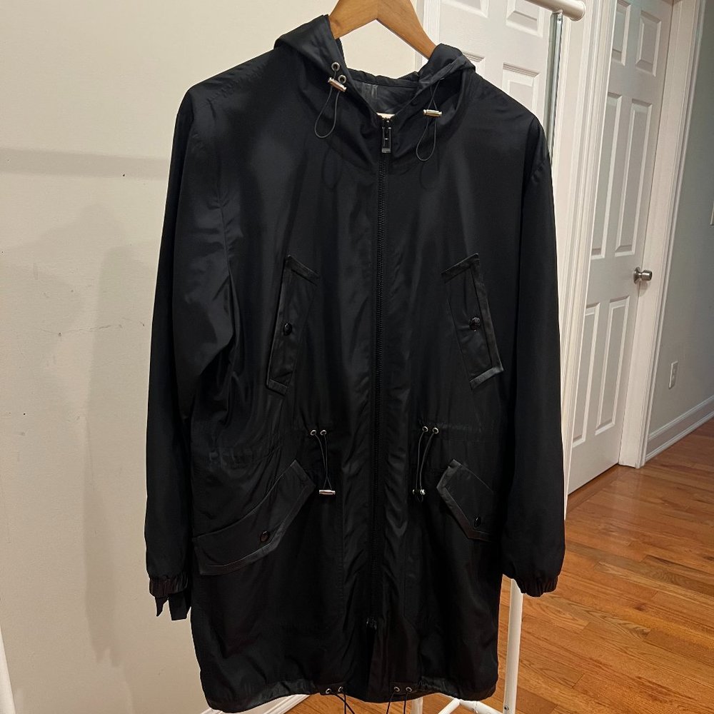 SANDRO Men’s (Unisex) Parka Raincoat Medium Black